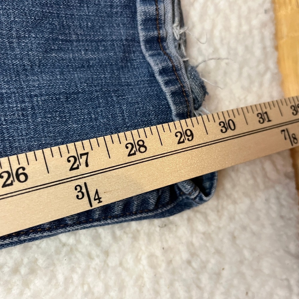 Levi's Slimming Bootcut Jeans Womens 32 Blue Denim - Paint Stains - Picture 4 of 13